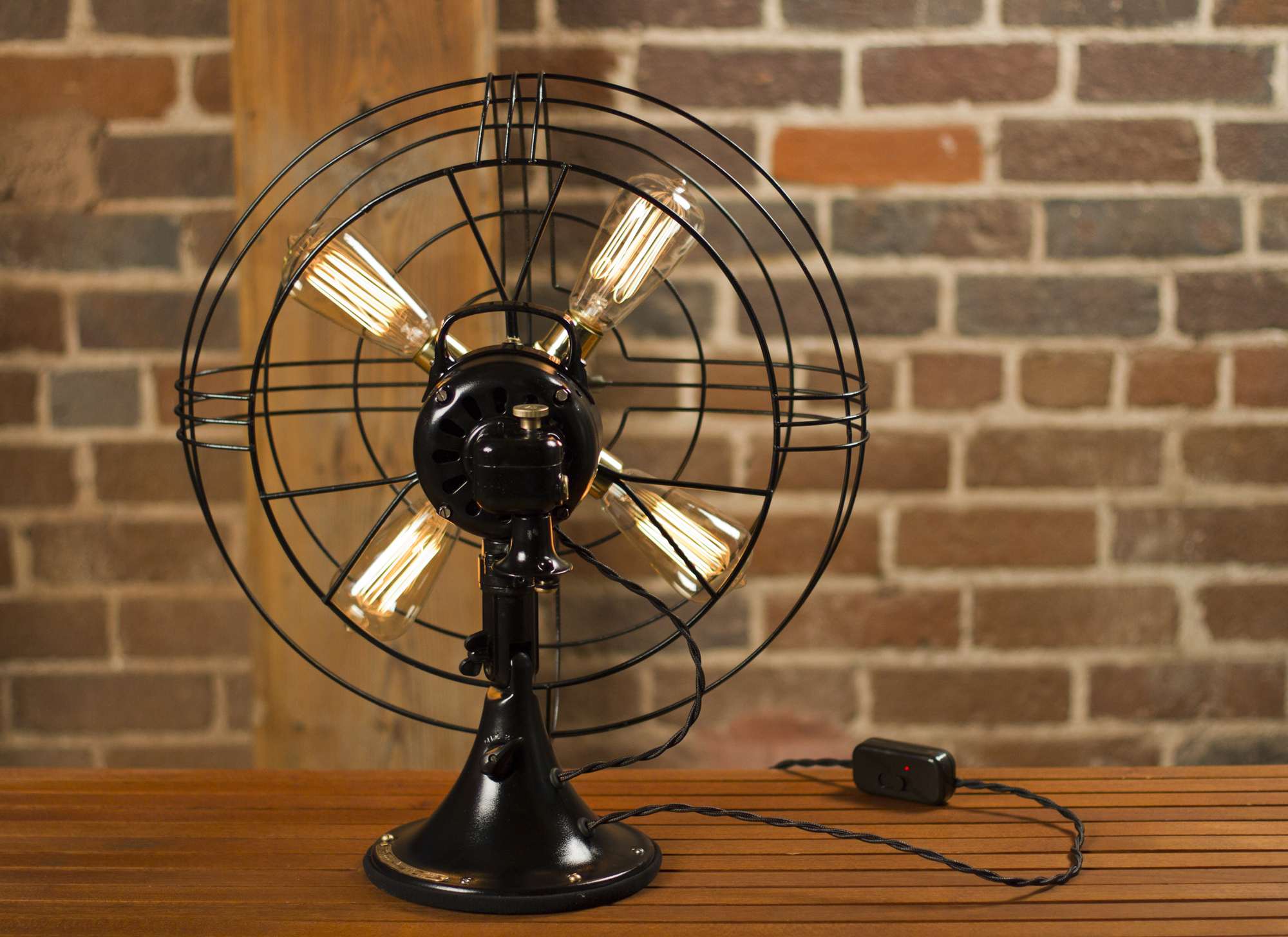 General Electric Fan Lamp | Table Lamp | Steampunk