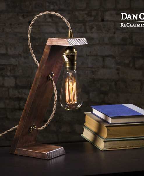 studio vliegtuigen Economie The Lean Lamp, Desk Lamp, Edison Light, Wooden Edison Lamp