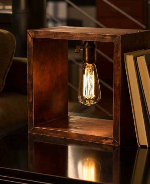 Shadow Box Edison Lamp