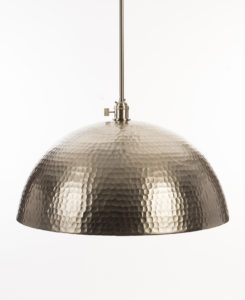 Oversized Brushed Nickel Pendant Light