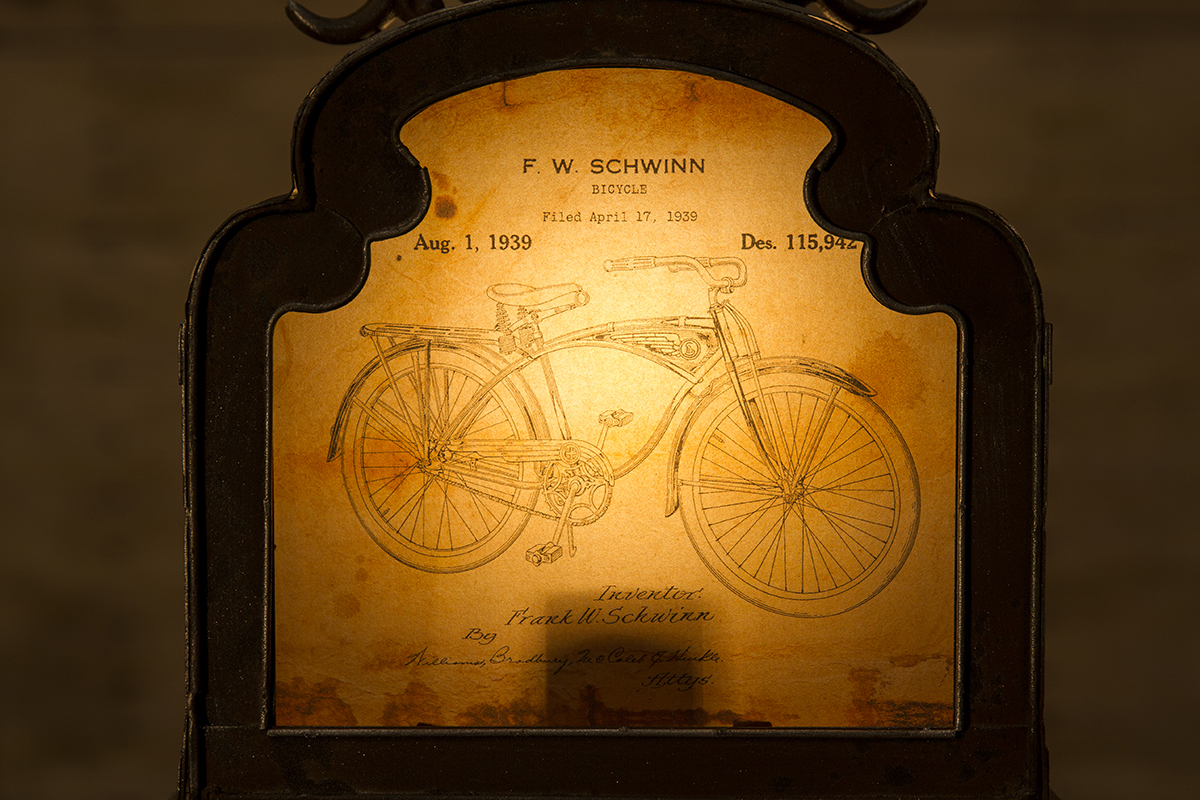 Vintage Bicycle Patent Lantern Lamp