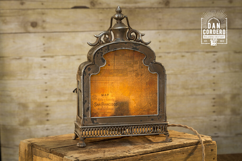 Vintage San Francisco Map Lamp
