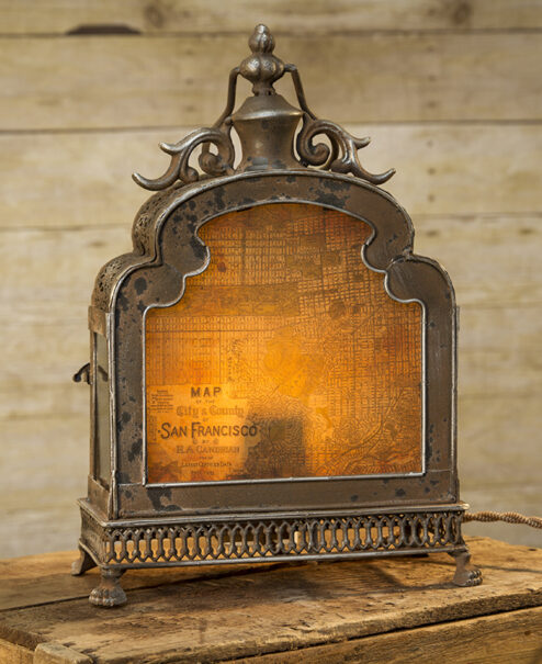 Vintage San Francisco Map Lamp