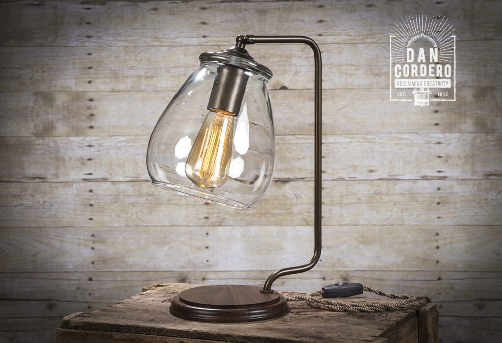 Glass Shade Table Lamp
