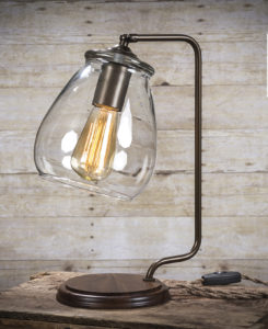 Glass Shade Table Lamp