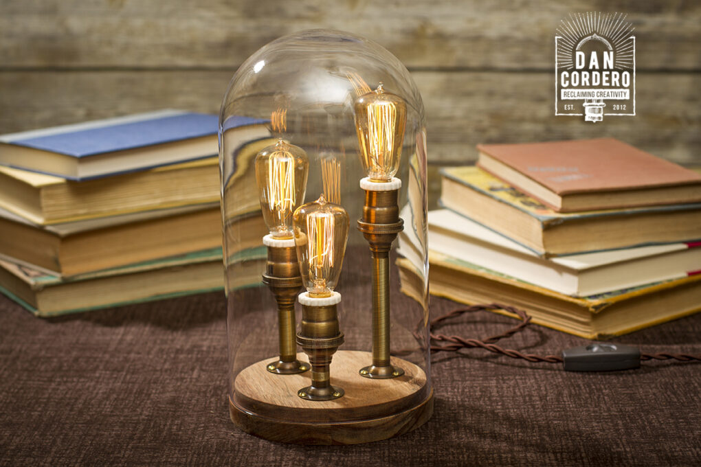 Glass Bell Jar Lamp