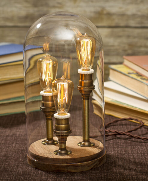 Glass Bell Jar Lamp