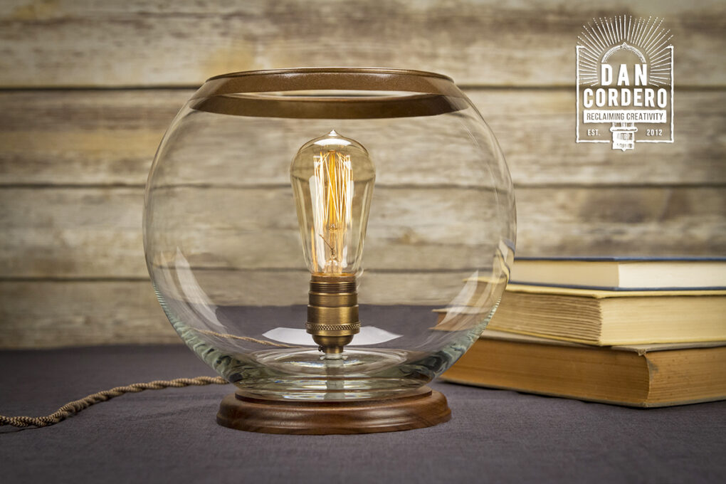 Edison Glass Globe Table Lamp