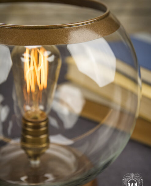 Glass Globe Table Lamp