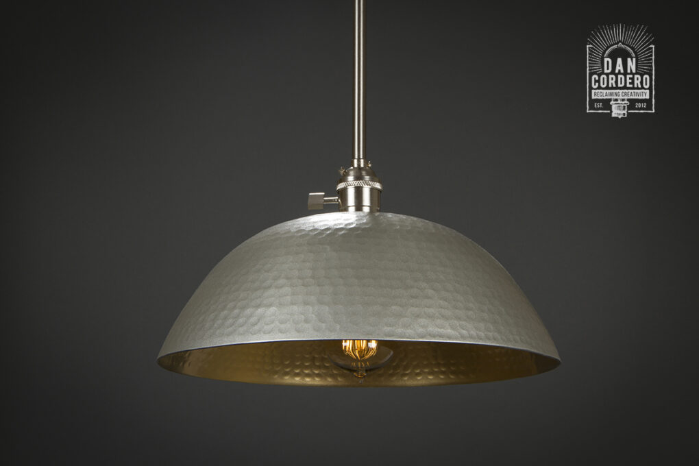 Hammered Metal Light Fixture