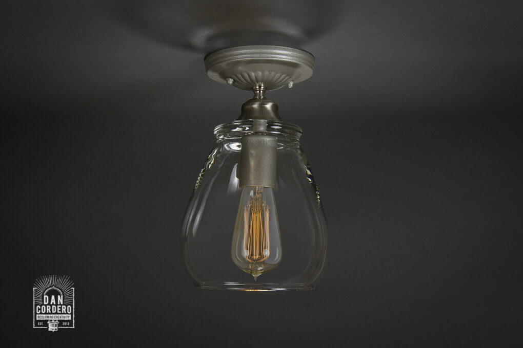 Glass Flush Mount Light Fixture