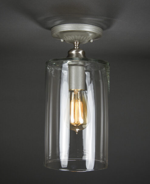 Semi-Flush Light Fixture - Wide Cylinder