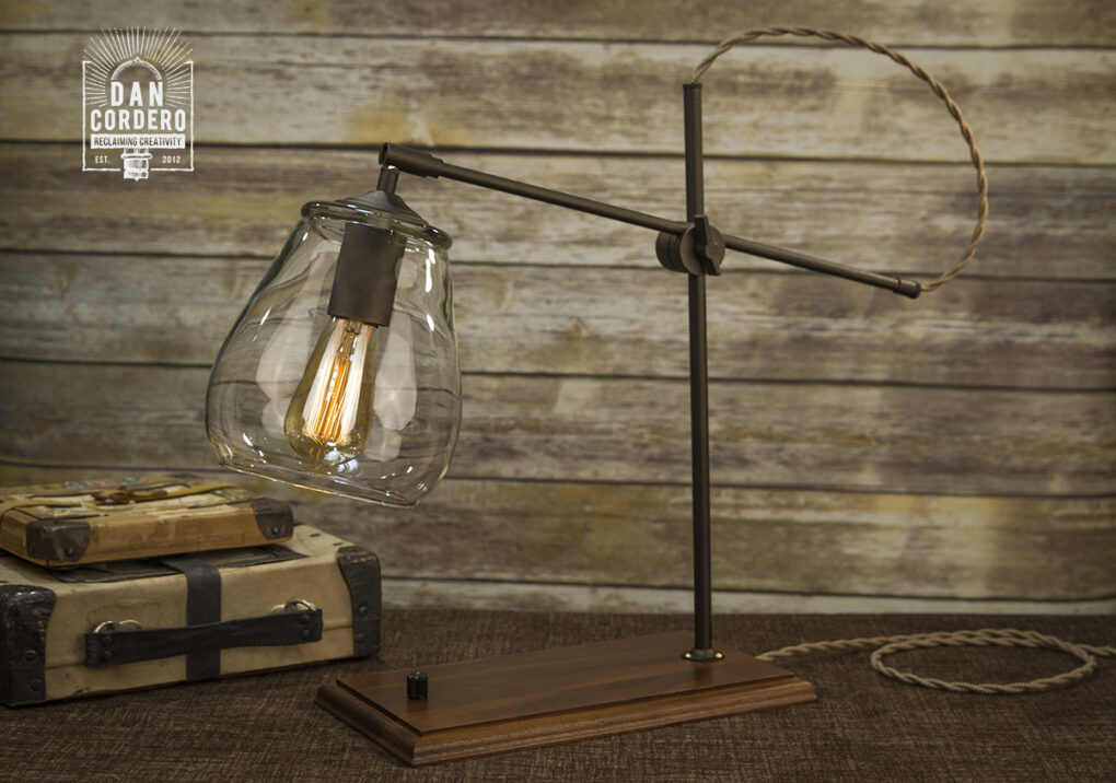 Glass Shade Table Lamp