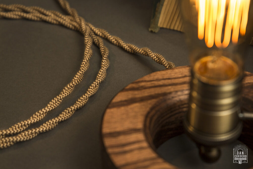 Wooden Edison Table Lamp