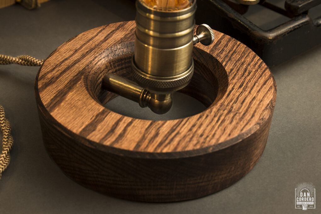 Wooden Edison Table Lamp