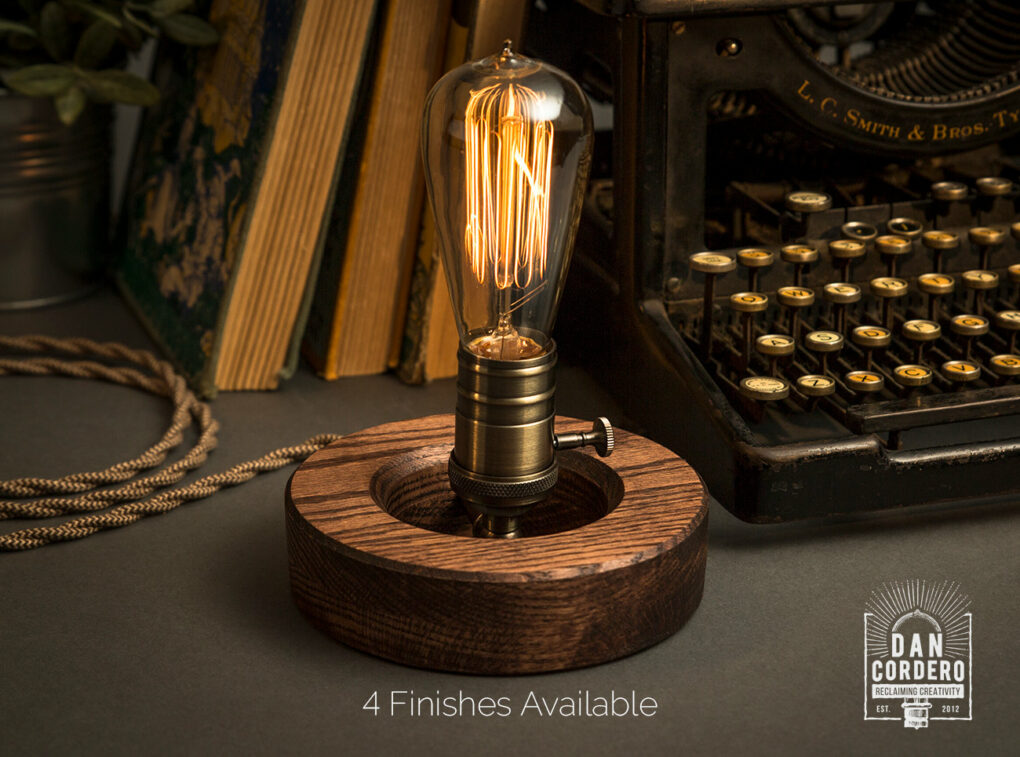 Wooden Edison Desk Lamp