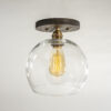 Globe Wooden Canopy Ceiling Light