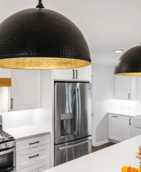 Black Hammered Dome Light