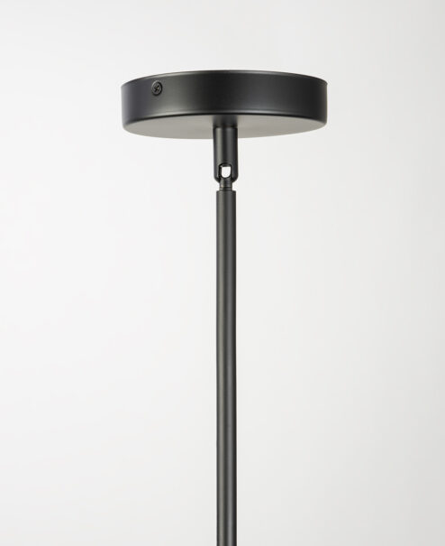 Flat Black Hammered Pendant Light