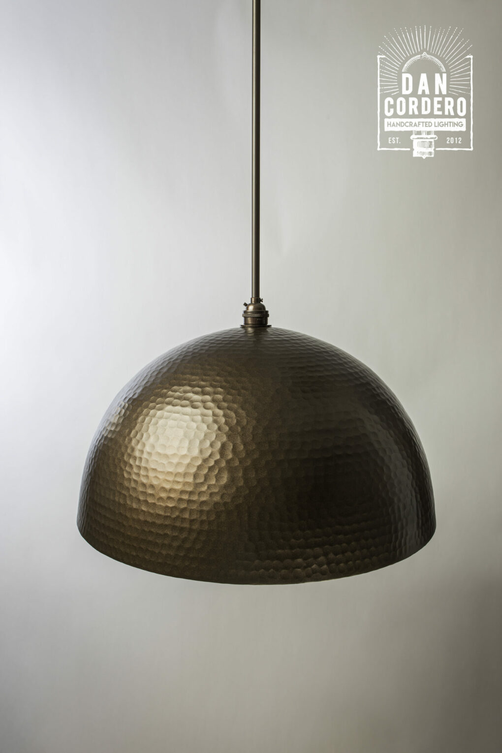 Oil Rubbed Bronze Hammered Pendant
