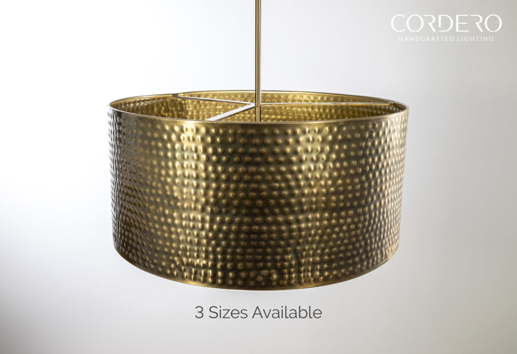 Hammered Drum Pendant Light