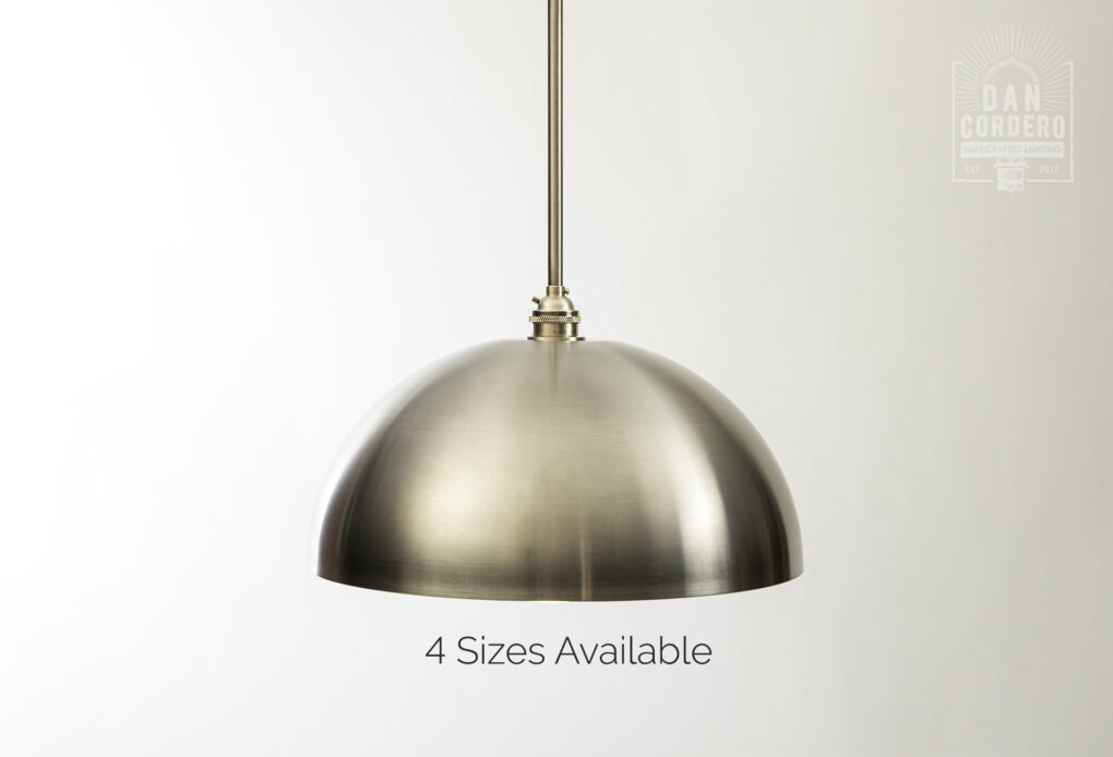 Brushed Nickel Dome Pendant