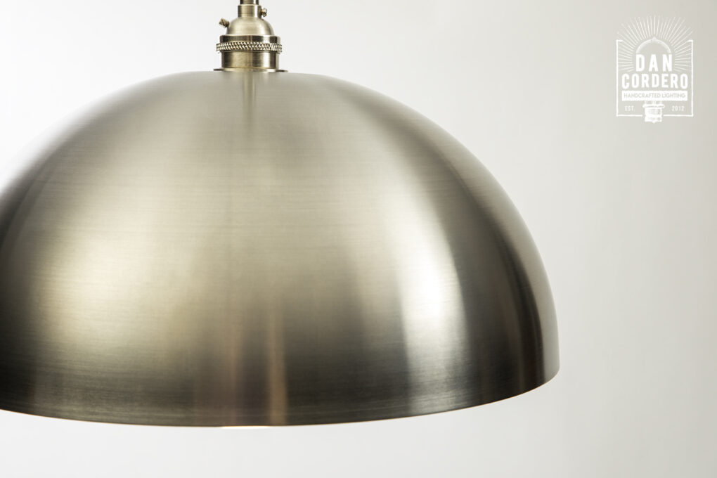 Brushed Nickel Dome Pendant