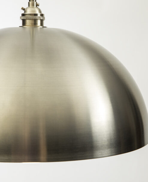 Brushed Nickel Dome Pendant