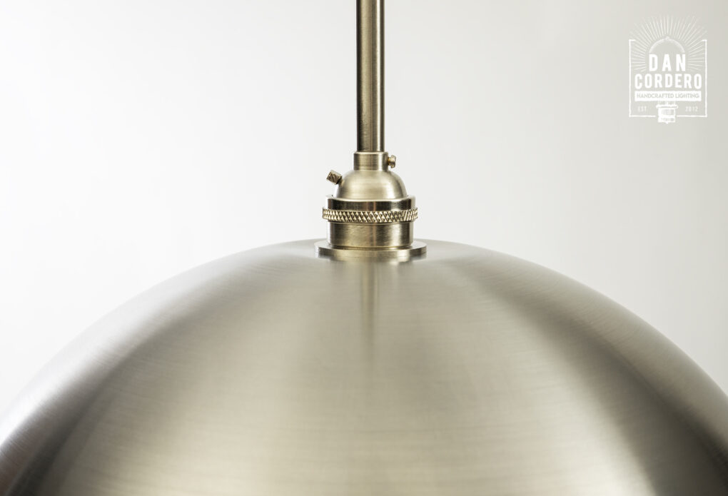 Brushed Nickel Socket Pendant