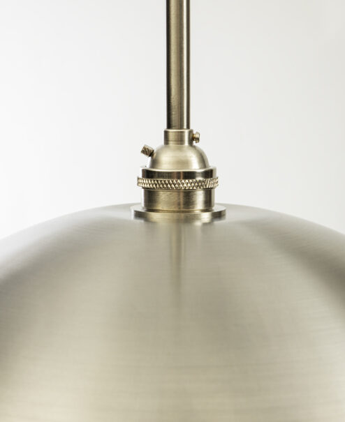 Brushed Nickel Socket Pendant
