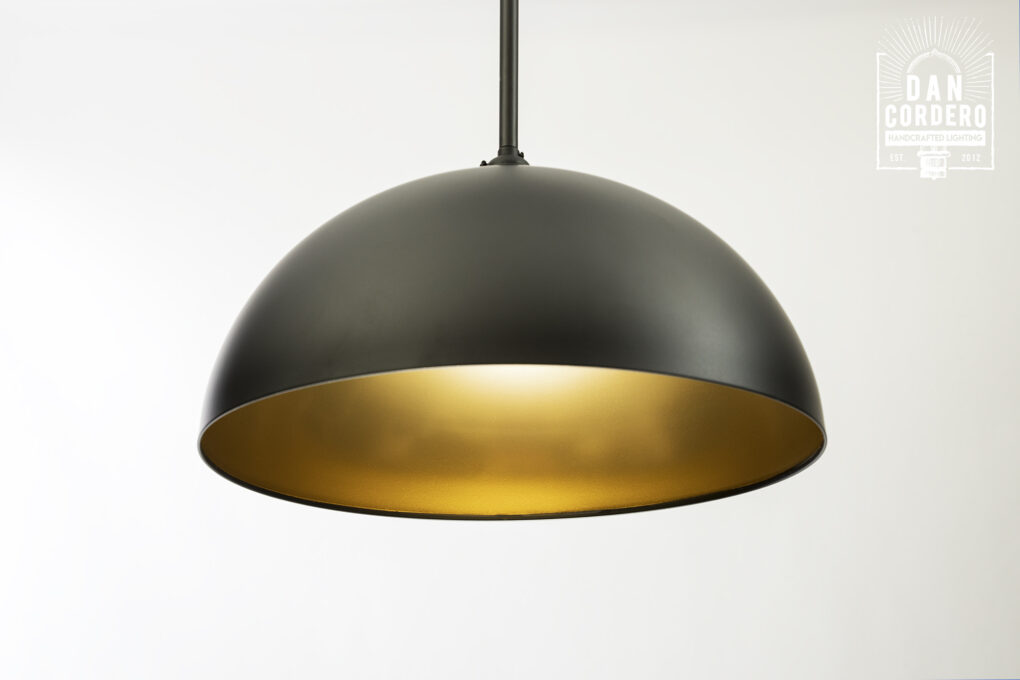Matte Black Dome Pendant Light Fixture