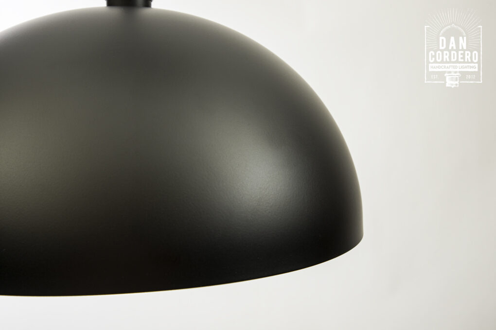 Matte Black Dome Pendant Light Fixture