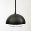 Matte Black Dome Pendant Light Fixture