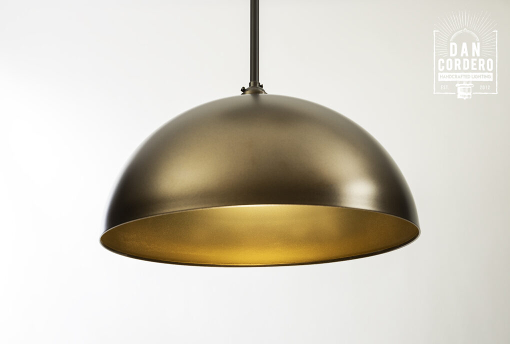 Oil Rubbed Bronze and Gold Pendant Light Fixture