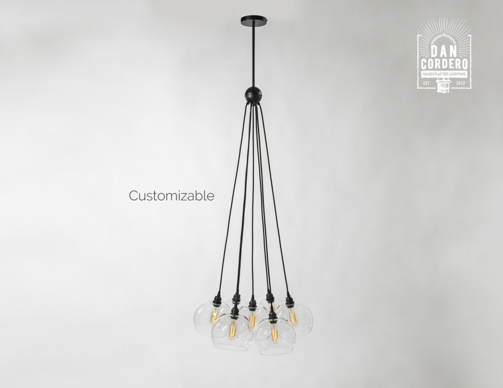 Hanging Glass Globe Chandelier