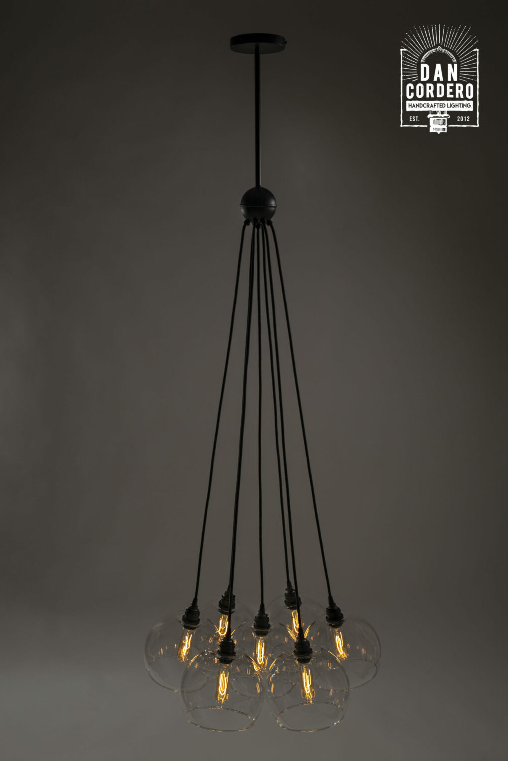 Customizable Glass Globe Chandelier
