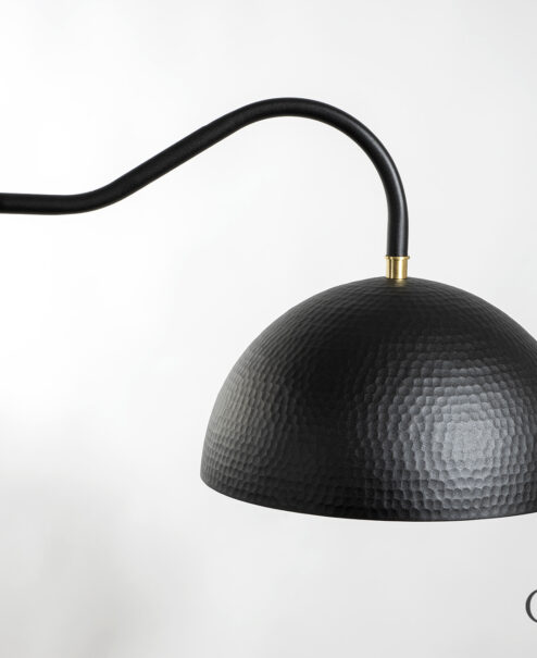 Side Profile of Hammered Dome Sconce