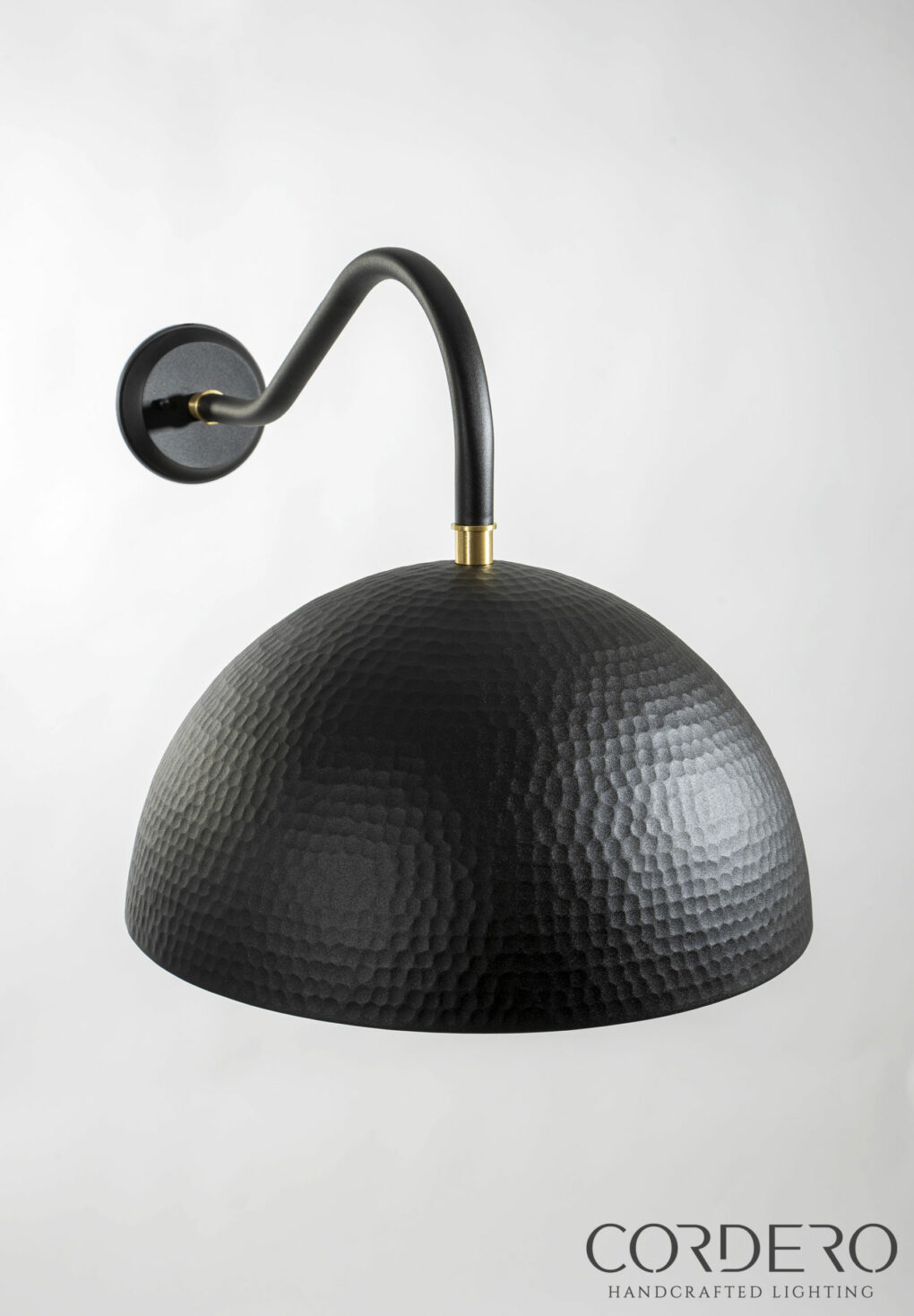 Outdoor Hammered Black Sconce
