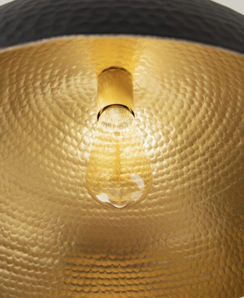 Interior of Hammered Dome Sconce