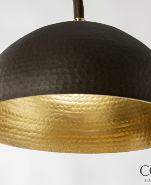 Outdoor Bronze Hammered Dome Sconce