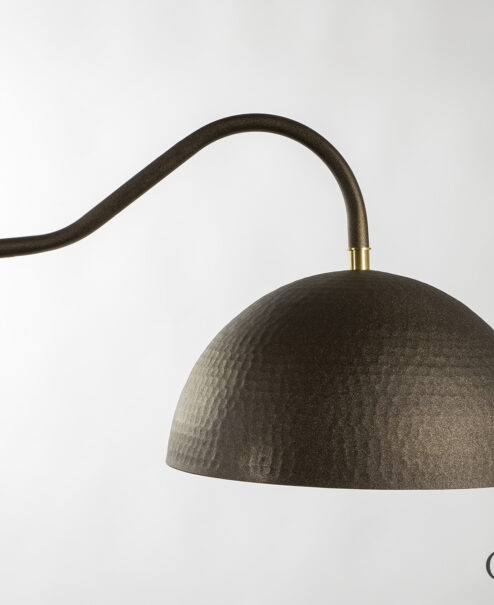 Outdoor Bronze Hammered Dome Sconce