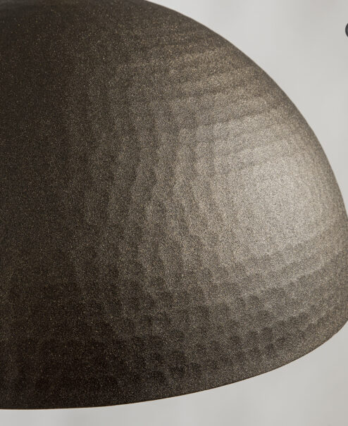 Outside Bronze Hammered Dome Sconce