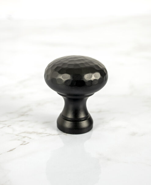 Flat Black Hammered Knob