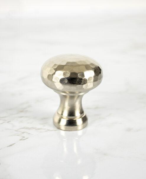 Brushed Nickel Hammered Knob