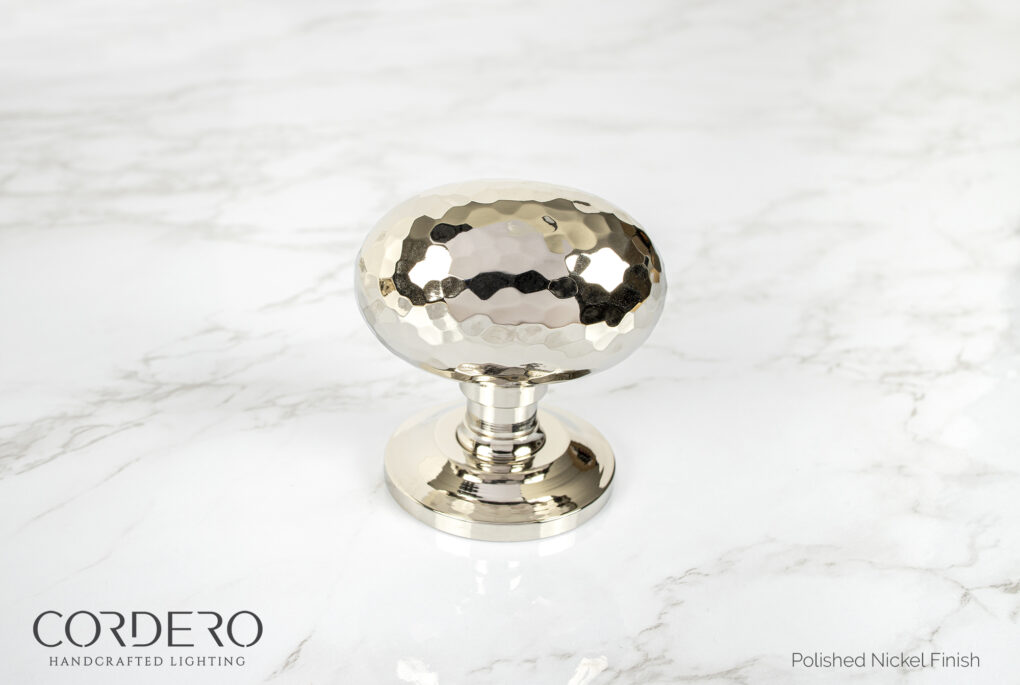 Polished Nickel Hammered Door Knob