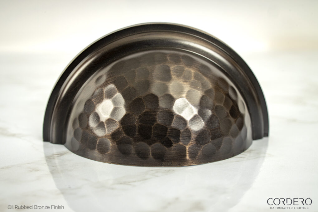 Oil Rubbed Bronze Hammered Cup Pull