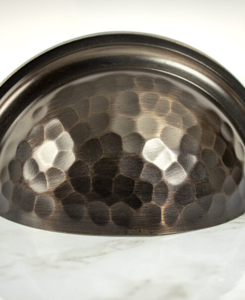 Oil Rubbed Bronze Hammered Cup Pull