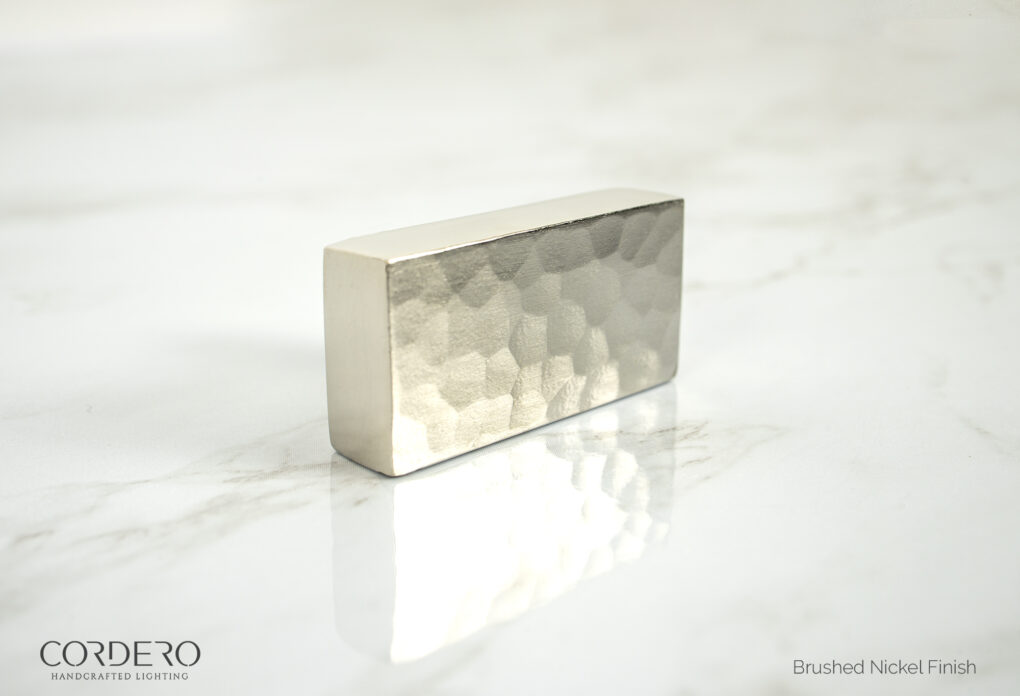Brushed Nickel Hammered Knob