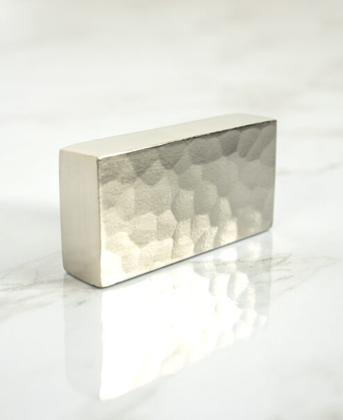 Brushed Nickel Hammered Knob