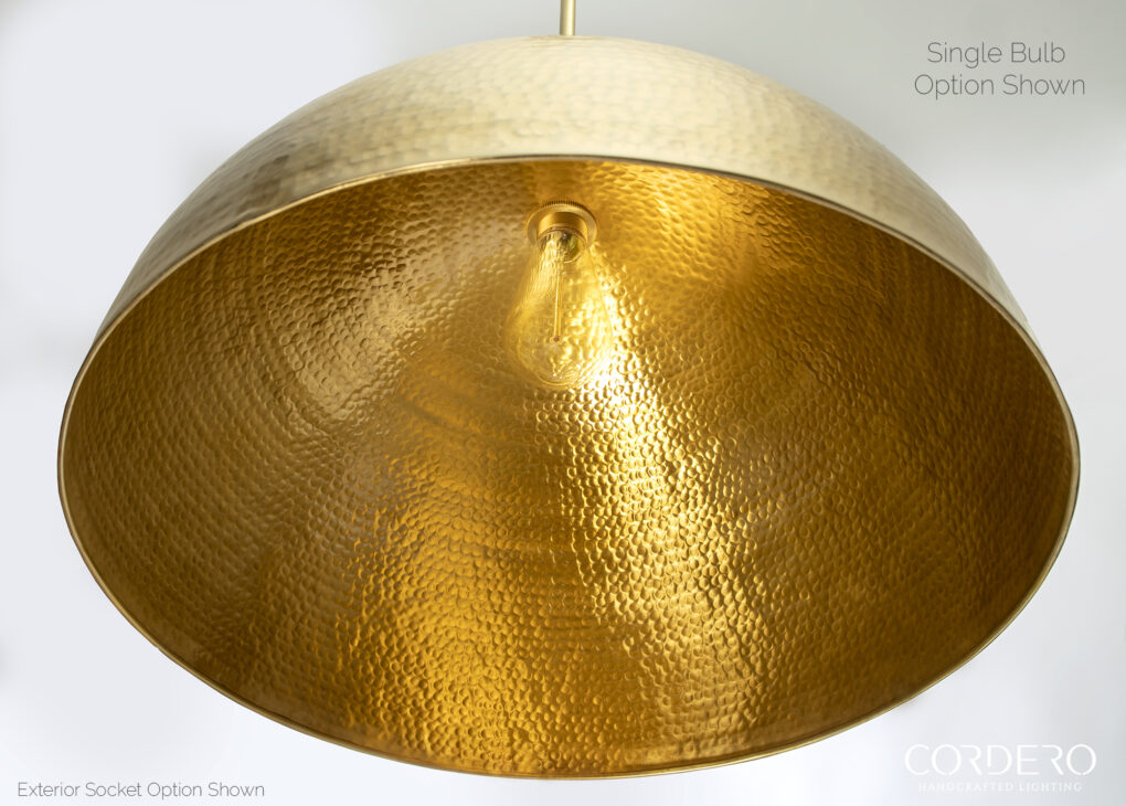 Brass Hammered Dome